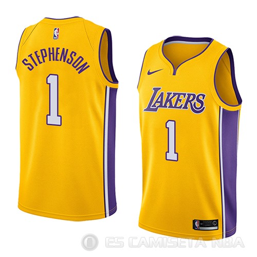 Camiseta Lance Stephenson #1 Los Angeles Lakers Icon 2018 Amarillo - Haga un click en la imagen para cerrar